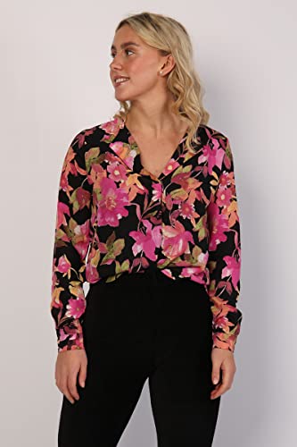 Vero Moda Blusa de manga larga, fantasía floral y cuello en V., Fantasía, XS