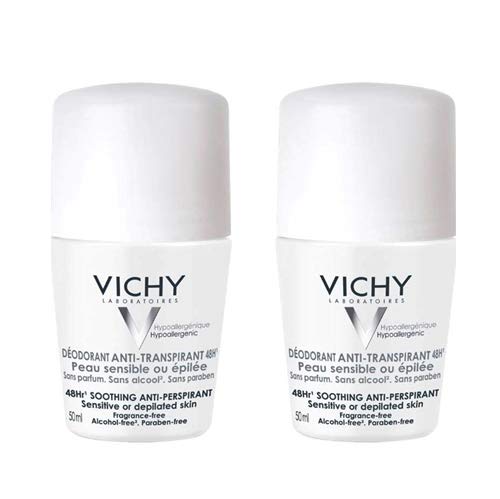 Vichy - Desodorante enrollable antitranspirante, 48 horas doble pack