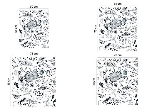 Vinilo para Lavavajillas Cómic | Varias Medidas 75x85cm | Adhesivo Resistente y de Fácil Aplicación | Pegatina Adhesiva Decorativa de Diseño Profesional