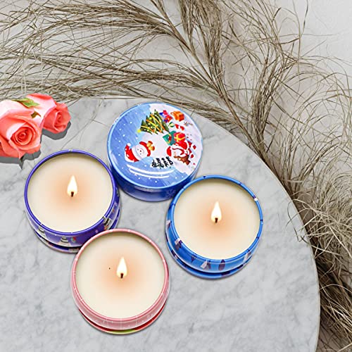 VIPNAJI Velas Perfumadas Juego de 8 piezas ,Navidad Velas Aromaticas Regalos,Vela Aromática Regalo de Velas de Aromaterapia Cera de Soja Natural Vela de Viaje Adecuado, Yoga Baño Dormitorio, Navidad