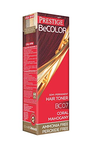 Vips Prestige - BeColor Tinte Semi Permanente Color Caoba Coral BC07, Sin Amoniaco Sin Peroxide