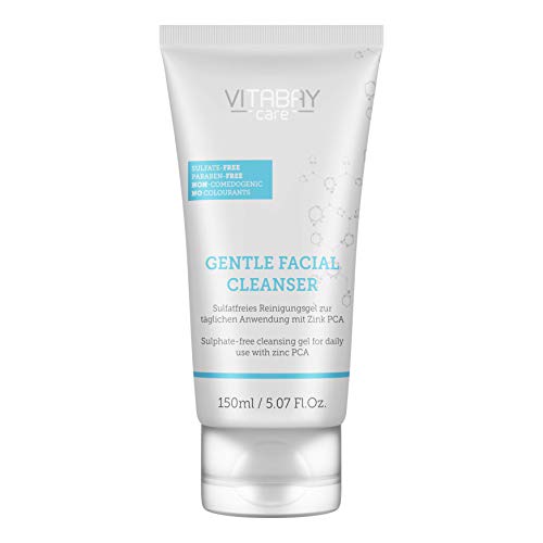 Vitabay Gentle Facial Cleanser (150ml) - Gel limpiador suave y sin sulfatos con Zinc PCA - Perfectamente adecuado para una limpieza facial limpia.