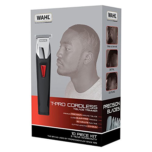 Wahl Shaver Barba Trimmer para Hombres, T Pro Recargable Afro Hair Trimmers para Hombres, Recortadora de rastros, juego de aseo masculino