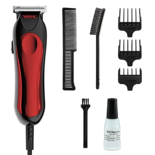 Wahl T-Pro - Recortadora de barba con cable para hombres, afeitadora de hombres, corte de pelo afro, con cable, recortadoras de rastrozos, detalles y contornos, juego de aseo masculino