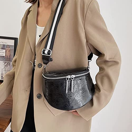 WGHJK Casual Mujeres Bolsa de Cintura Sillín de Cuero Suave Hombro Crossbody Bolsas de Pecho Bolsa de cinturón Femenino (Color : C, Size : One Size)