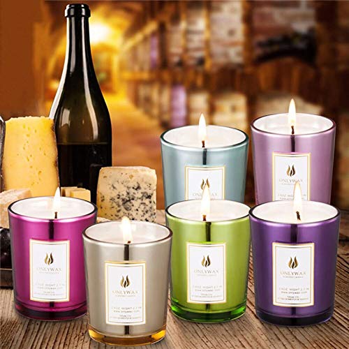 WLQWER Conjunto De Regalo De Velas Perfumadas, Caja De Velas Perfumadas Velas De Cera De Soja Natural, Velas De Fragancia Natural para Alivio del Estrés Y Aromaterapia