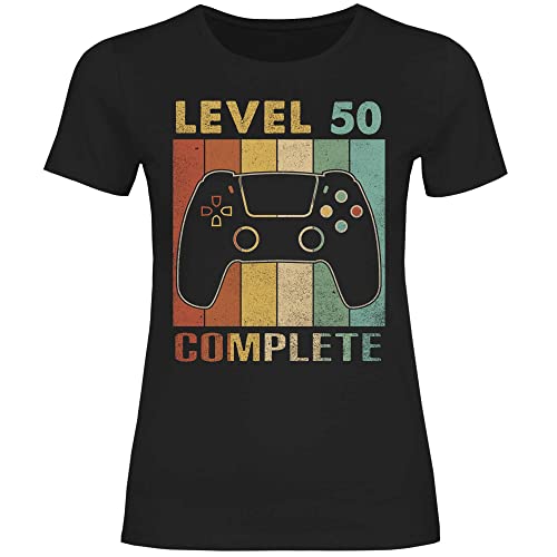 wowshirt Camiseta Regalo de Jugador Personalizado Zocker Cumpleaños Gaming Wish Text Age Personalizable para Mujer, Tamaño:L, Color:Black