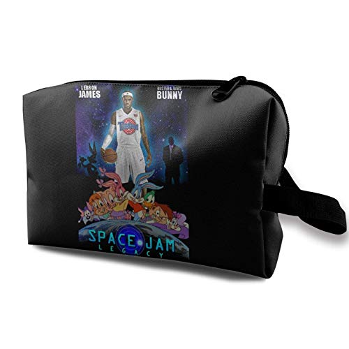 XCNGG Bolsa de cosméticos de viaje Bolsa de cosméticos para damas Space Jam, Bolsa de cosméticos impermeable, Bolsa de almacenamiento con cremallera