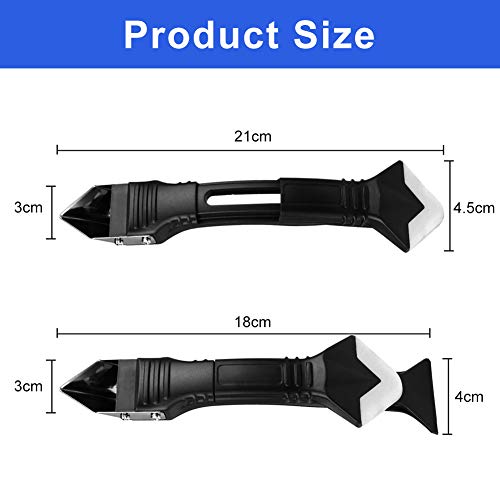 XCOZU Juego de 9 Extractores de Silicona, Multifuncionales, 3 en 1, Herramienta Profesional de Silicona con Junta para Cuarto de Baño, Cocina, Extractor de Juntas de Silicona