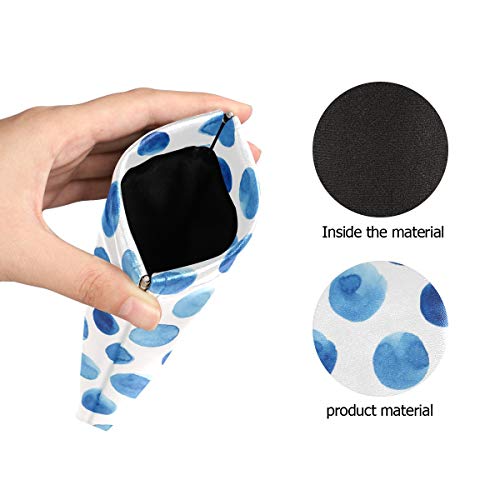 XiangHeFu Portátil Gafas de sol multiusos Estuche para titular Bolsa de anteojos Gafas de escuela Bolsa Resumen Blueberry Polka Dots