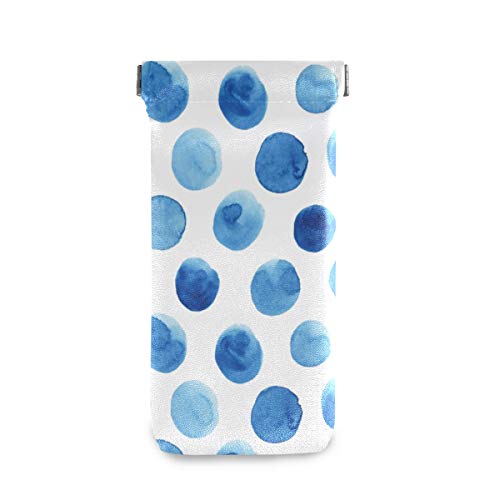 XiangHeFu Portátil Gafas de sol multiusos Estuche para titular Bolsa de anteojos Gafas de escuela Bolsa Resumen Blueberry Polka Dots