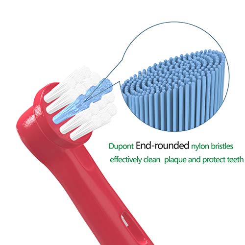 YanBan - 8 cabezales de cepillo de dientes para niños para Oral b, cabezales de repuesto de cepillo de dientes eléctrico compatibles con el cepillo de dientes eléctrico para Braun Junior