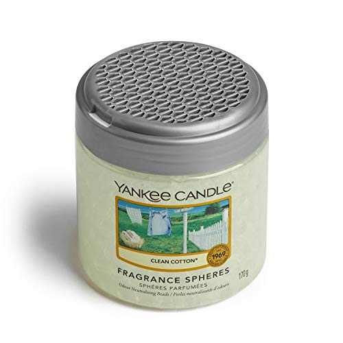 YANKEE CANDLE - Fragrance Spheres Ambientador, Dura hasta 45 días, algodón Blanco