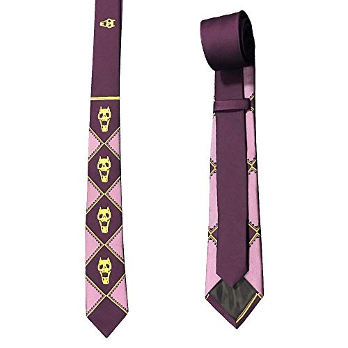 YuDanae JoJos Bizarre Adventure Kira Yoshikage - Corbata de seda para disfraz de cosplay (Púrpura)