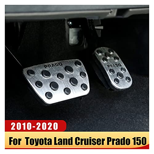 YYAN Acelerador de Aluminio Acelerador Freno Pedales de Embrague Placa de Placa Ajuste para Toyota Land Cruiser Prado 150 2010-2017 2018 2019 2020 Accesorios (Color Name : AT Black)