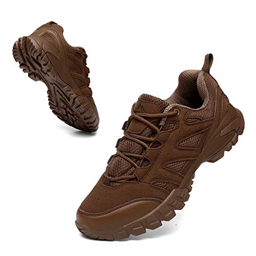 Zapatillas Trekking Hombres Calzado Mujer Senderismo Montaña Deportivas Trail Running Deporte Zapatos Antideslizante Ligeras Respirables Unisex Marrone 45