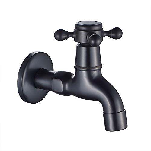 zhoufeng Grifo de Lavabo Bronce Europeo de la fregona Negro Boca Agua Ciruela Negro Color de la Mano Fuera de Moda de la Piscina de la fregona de la Rueda Grifo Humilde Grifo Grifo Baño Clásico