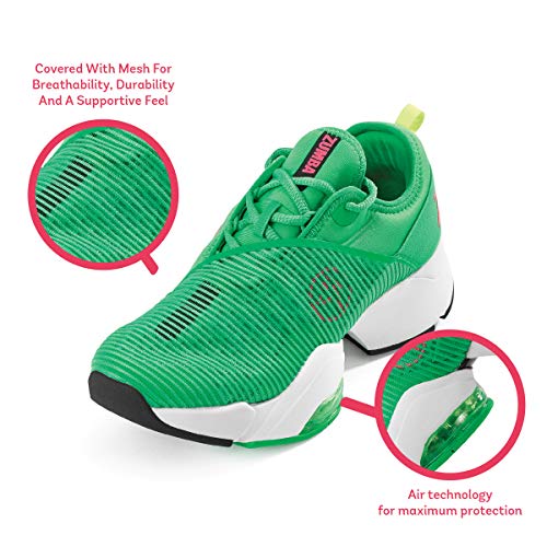 Zumba Athletic Air Classic-Zapatillas Deportivas para Gimnasio, Fitness, Danza y Entrenamiento para Mujer, Stomp It Green, 38.5 EU