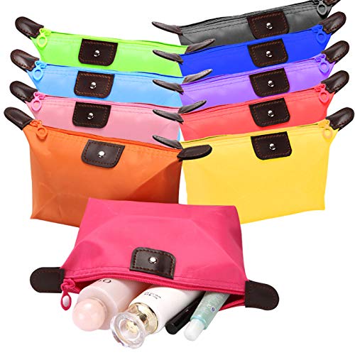 Zuzer 10 Pack Neceser Bolso de Organizador Neceser Mujer Pequeño Bolsa Maquillaje Bolsa Portátil Viaje